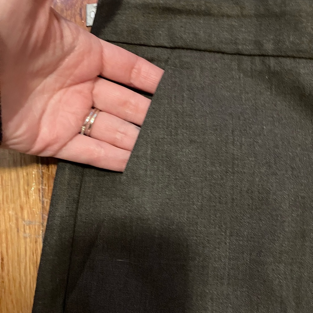 Theory Charcoal Gray pants sz 4/low rise-15” waist 34” inseam - Picture 4 of 13